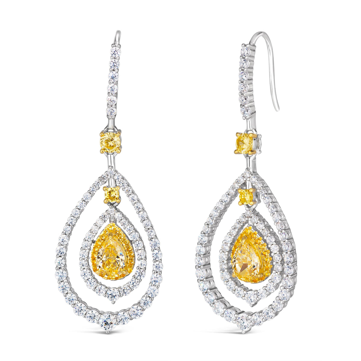 Anna Zuckerman Mona Lisa Canary Drop Earrings