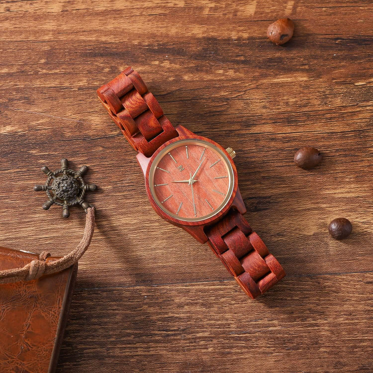 Joycoast Firecracker Red Sandalwood Wooden Watch