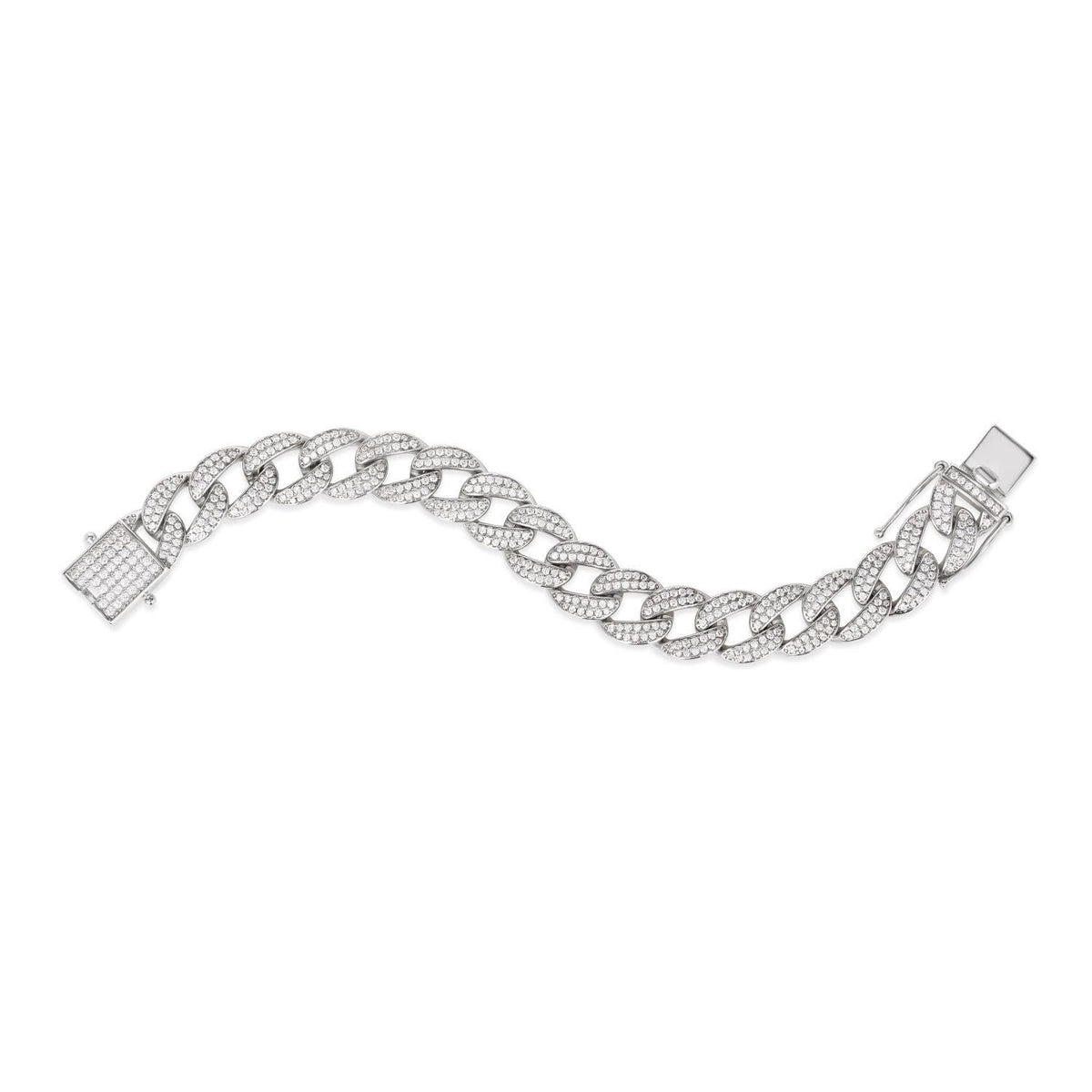 Anna Zuckerman Men's 12mm Super Cuban Link Bracelet Size 8.5 inch