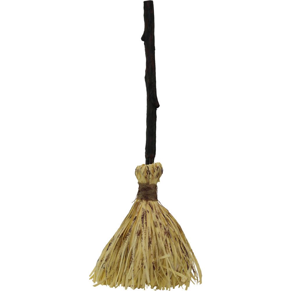 Haunted Hill 26-In. Animated Witch's Broomstick with Sound and Movement, Battery Operated, Indoor or Covered Outd