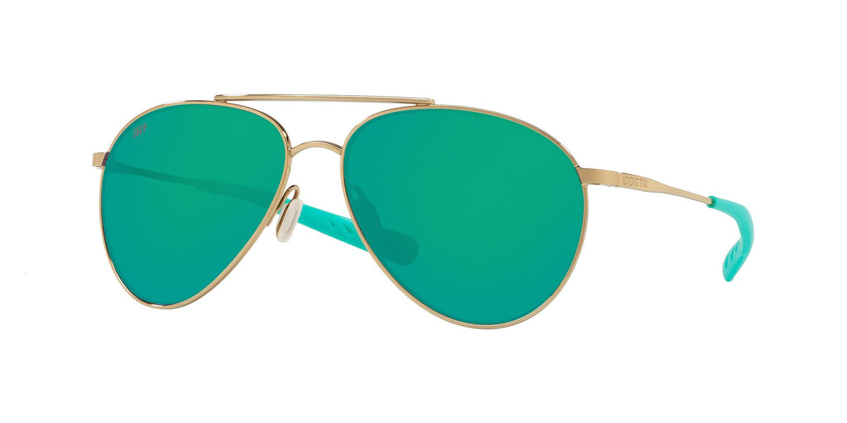 Costa Del Mar Piper Shiny Gold with Green Mirror Polarized
