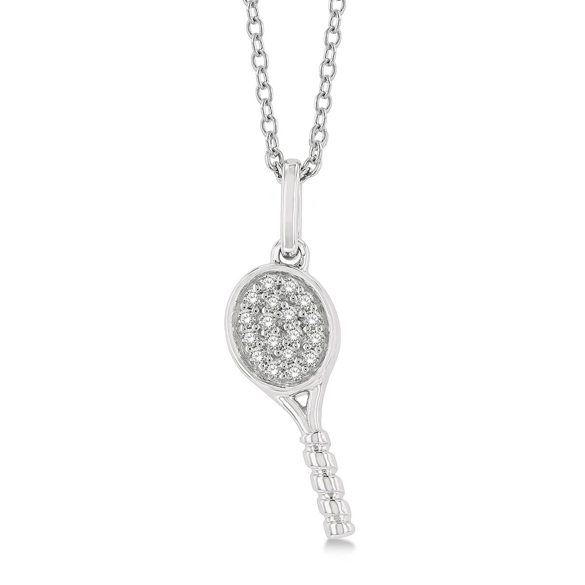 Jilco Inc Diamond Tennis Racket Necklace