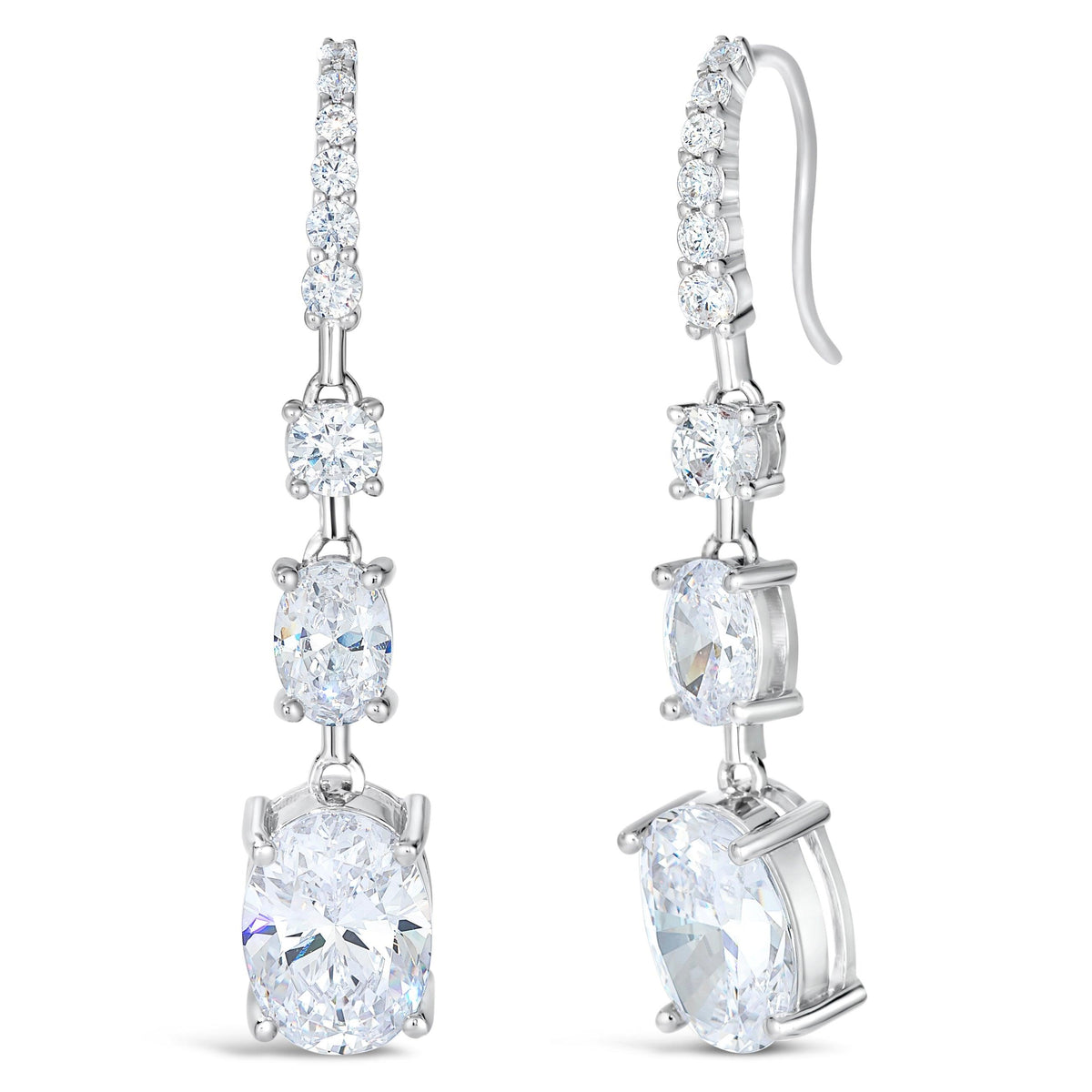Anna Zuckerman Nova Three Stone Drop Earrings