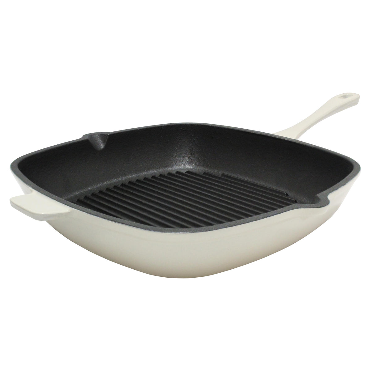 BergHOFF Neo 11" Cast Iron Square Grill Pan, Meringue