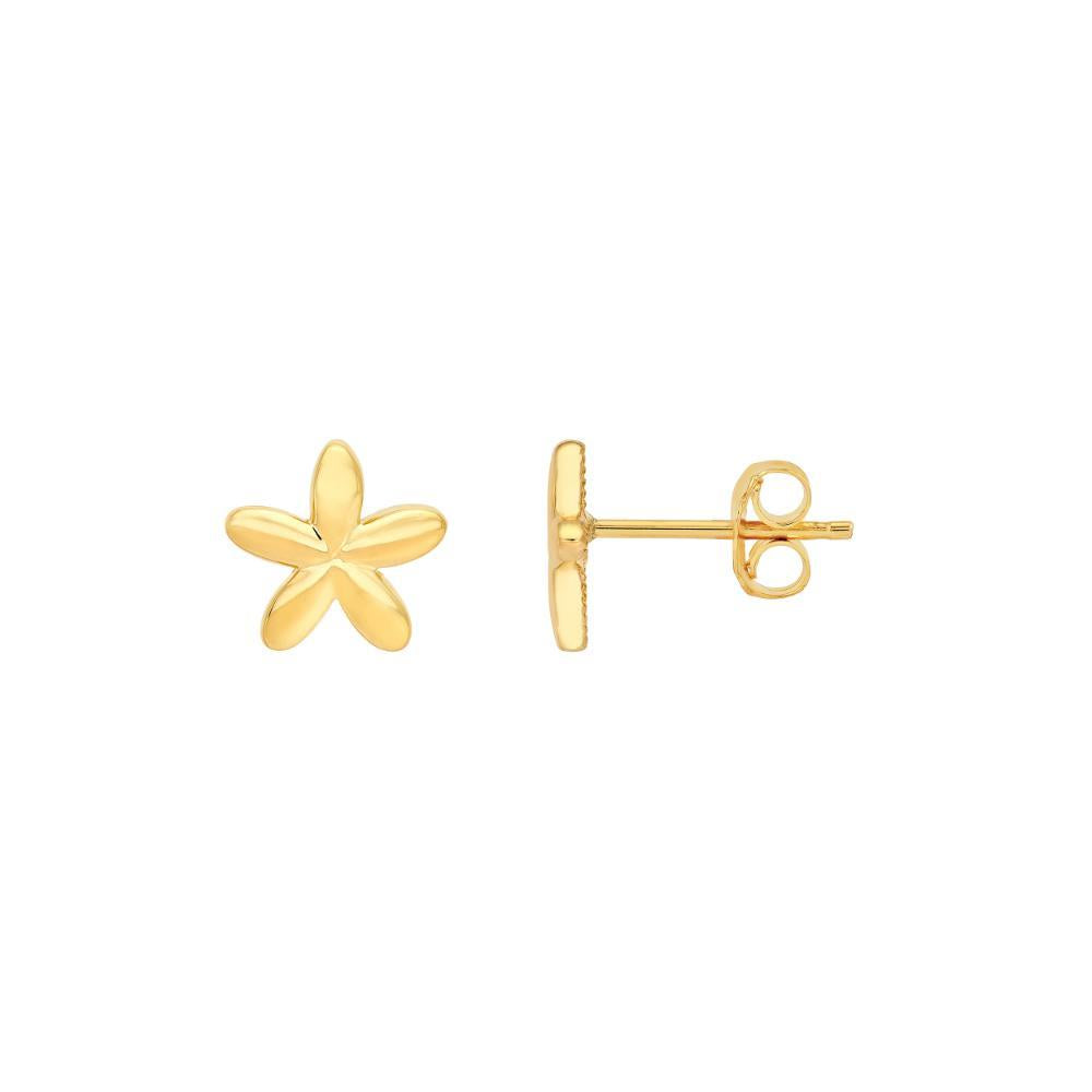 HAWLEY ST Polished Flower Stud Earrings