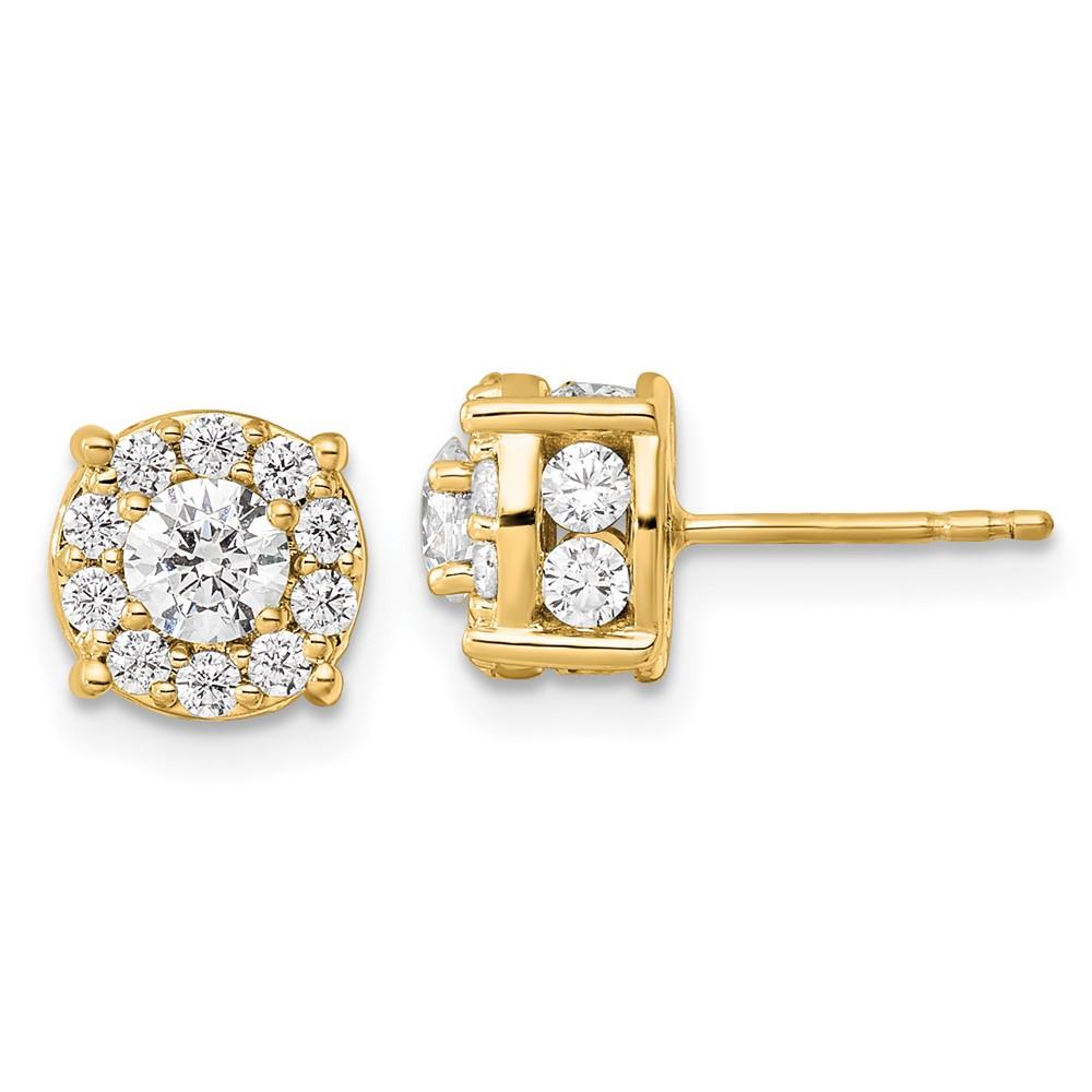 Distinctive 14K Lab Grown Diamond Fashion Earrings, 1.5ctw