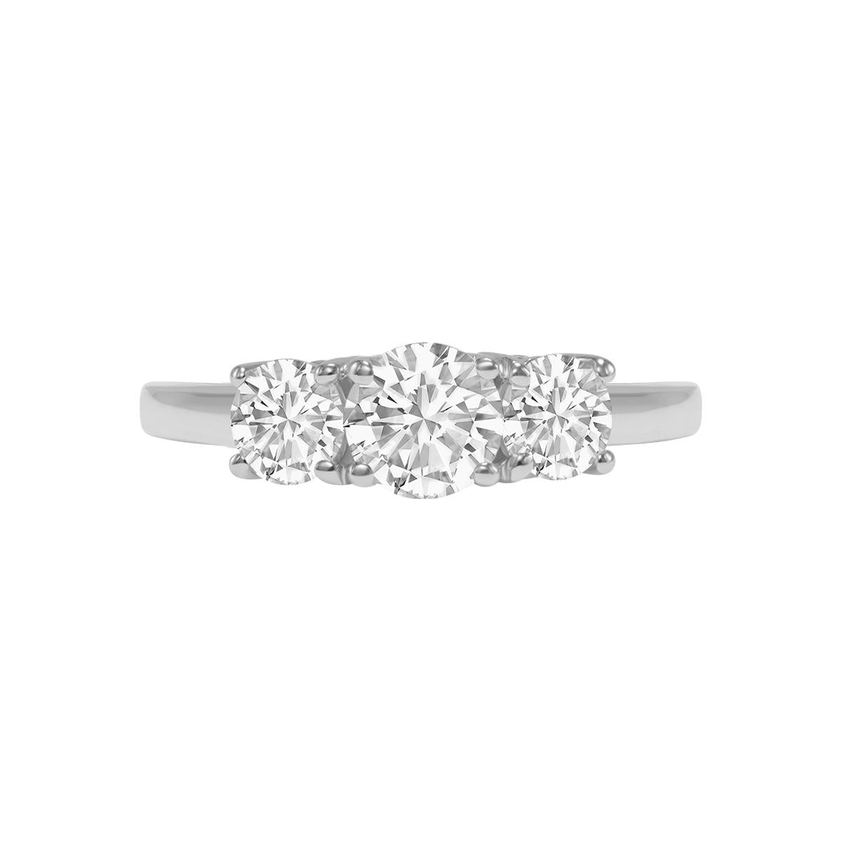 Prestige Boutique Diamonds 1CTW Three Stone Lab Diamond Ring Size 4