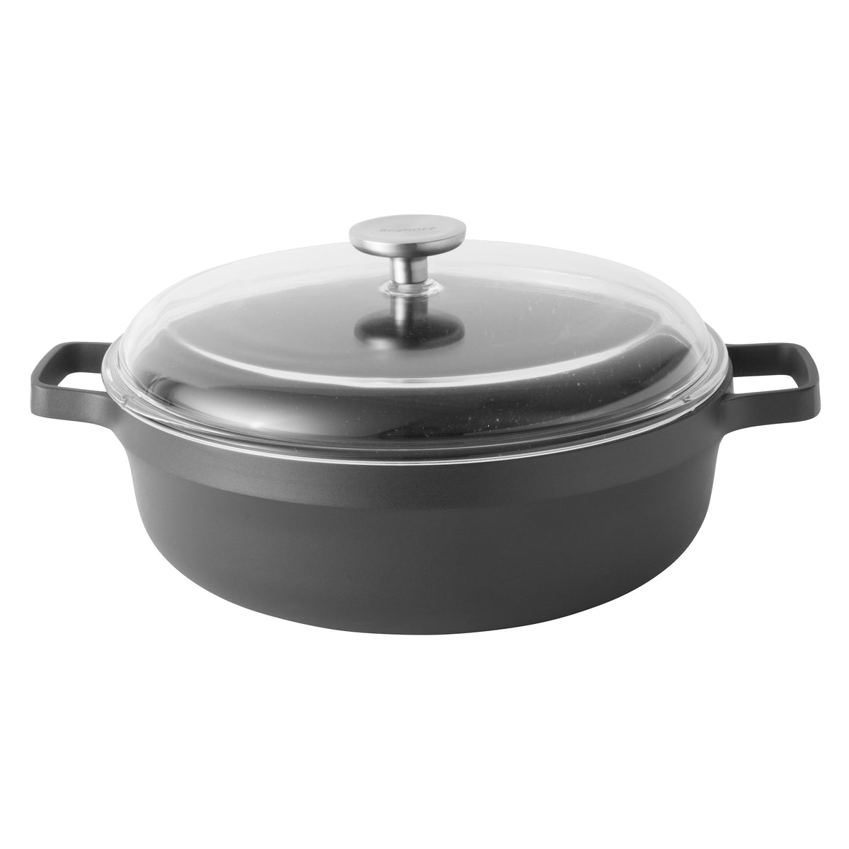 BergHOFF GEM Nonstick Cast Aluminum Two-Handle 11" Saute Pan 4.9qt., Glass Lid