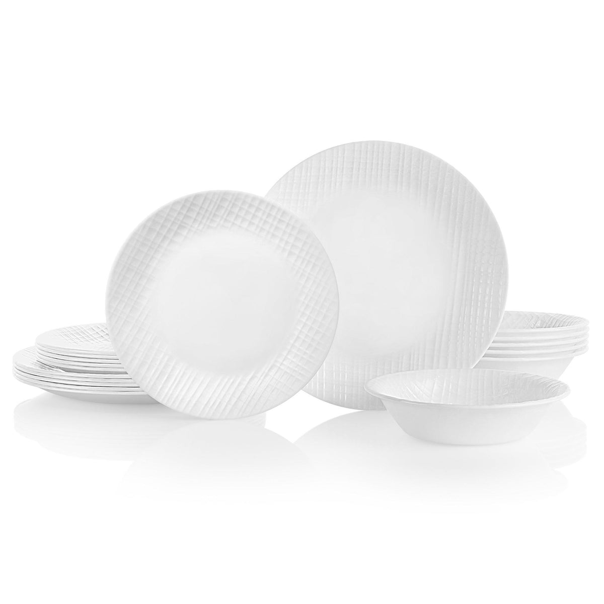Corelle Linen Weave 18pc Dinnerware Set