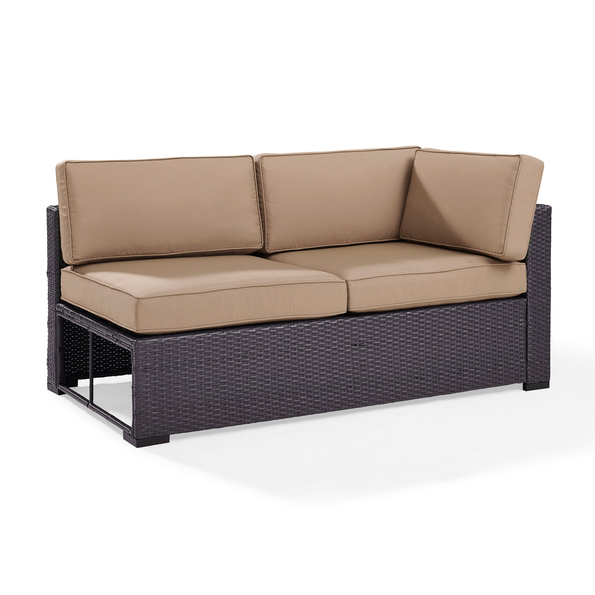 Crosley Outdoor Biscayne Wicker Outdoor Sectional Loveseat