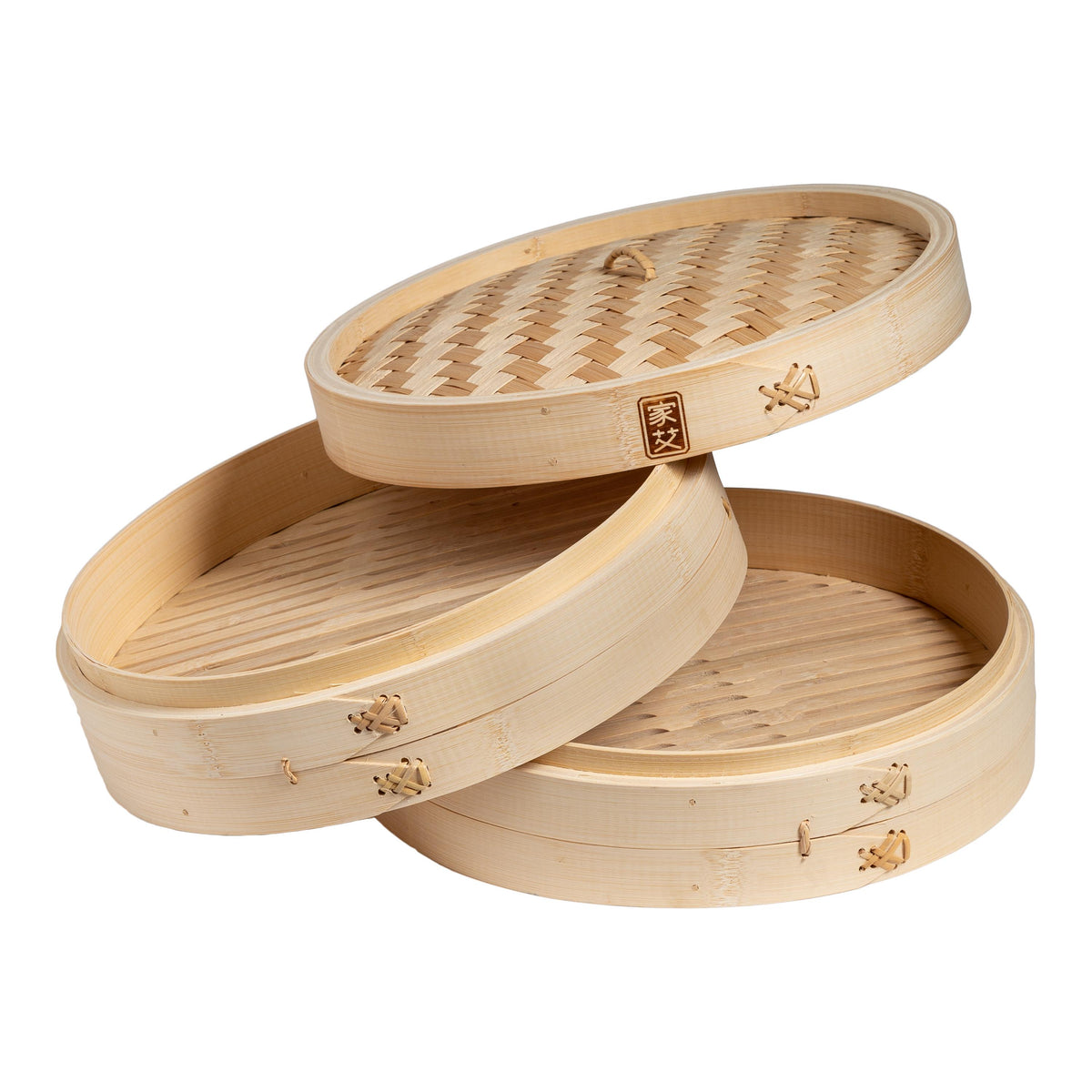 KitchenSupply Joyce Chen - 2-Tier Bamboo Steamer Baskets, 12-Inch
