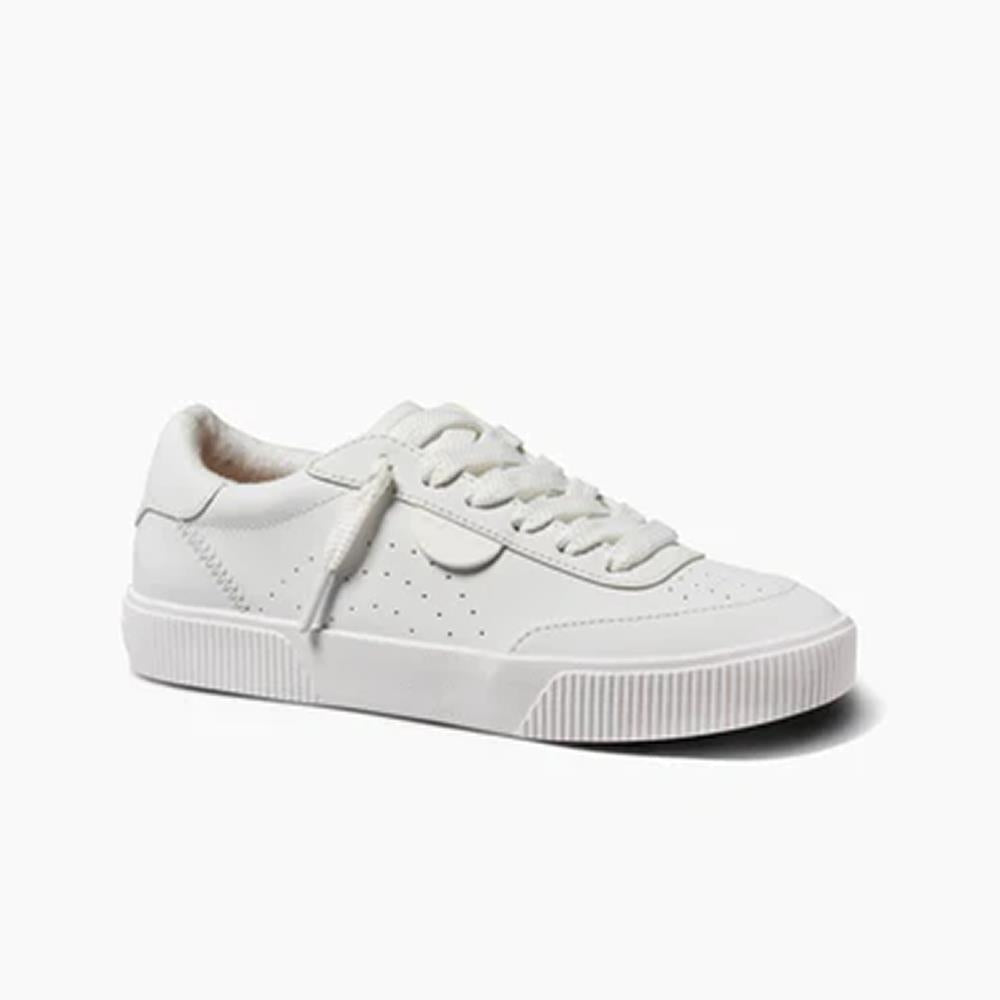 Reef Women's Lay Day Seas Shoe-White Leather-10