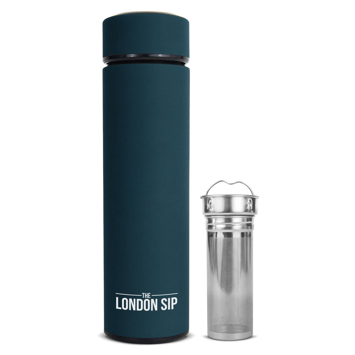 KitchenSupply London Sip - 16oz Tea Infuser Bottle, Teal