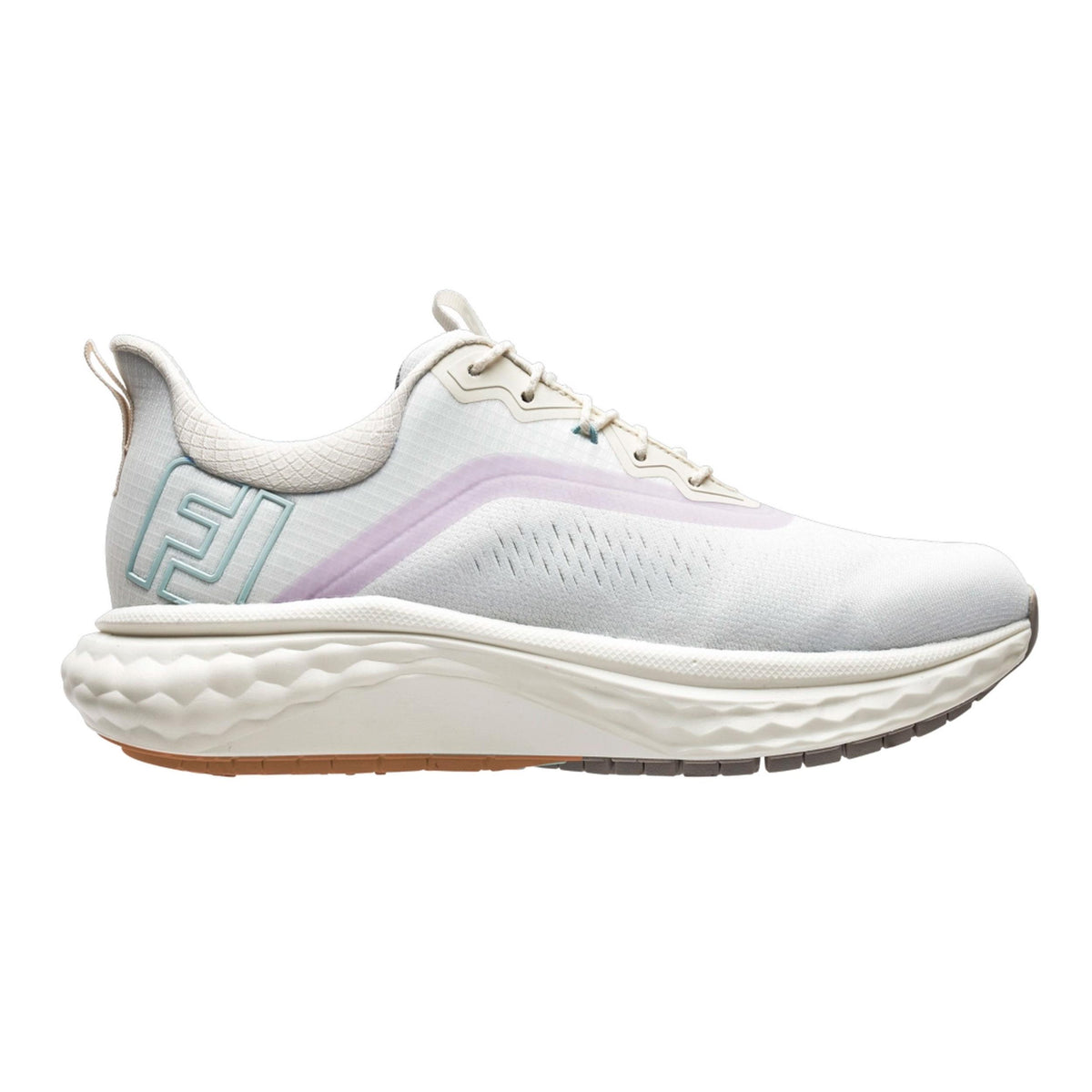 FootJoy Quantum Women's Spikeless Golf Shoes - Cream/Purple/Blue/7 Medium