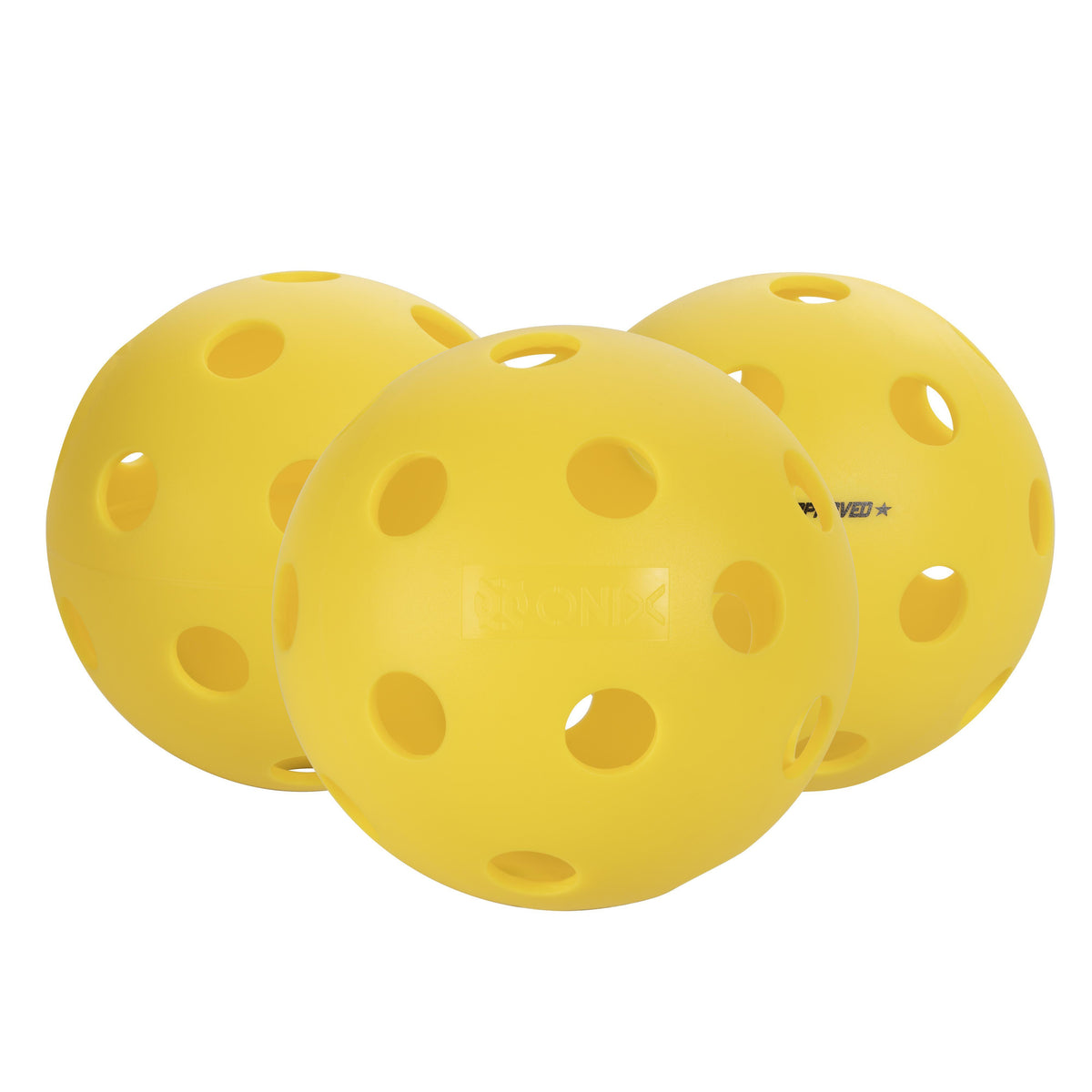 Escalade Sports ONIX - Fuse Indoor Pickleball Balls 3-Pack - Yellow