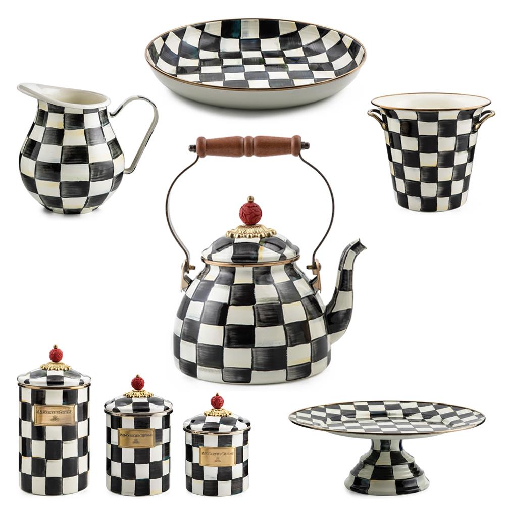 MacKenzie Childs Courtly Check Kitchen Deluxe Set