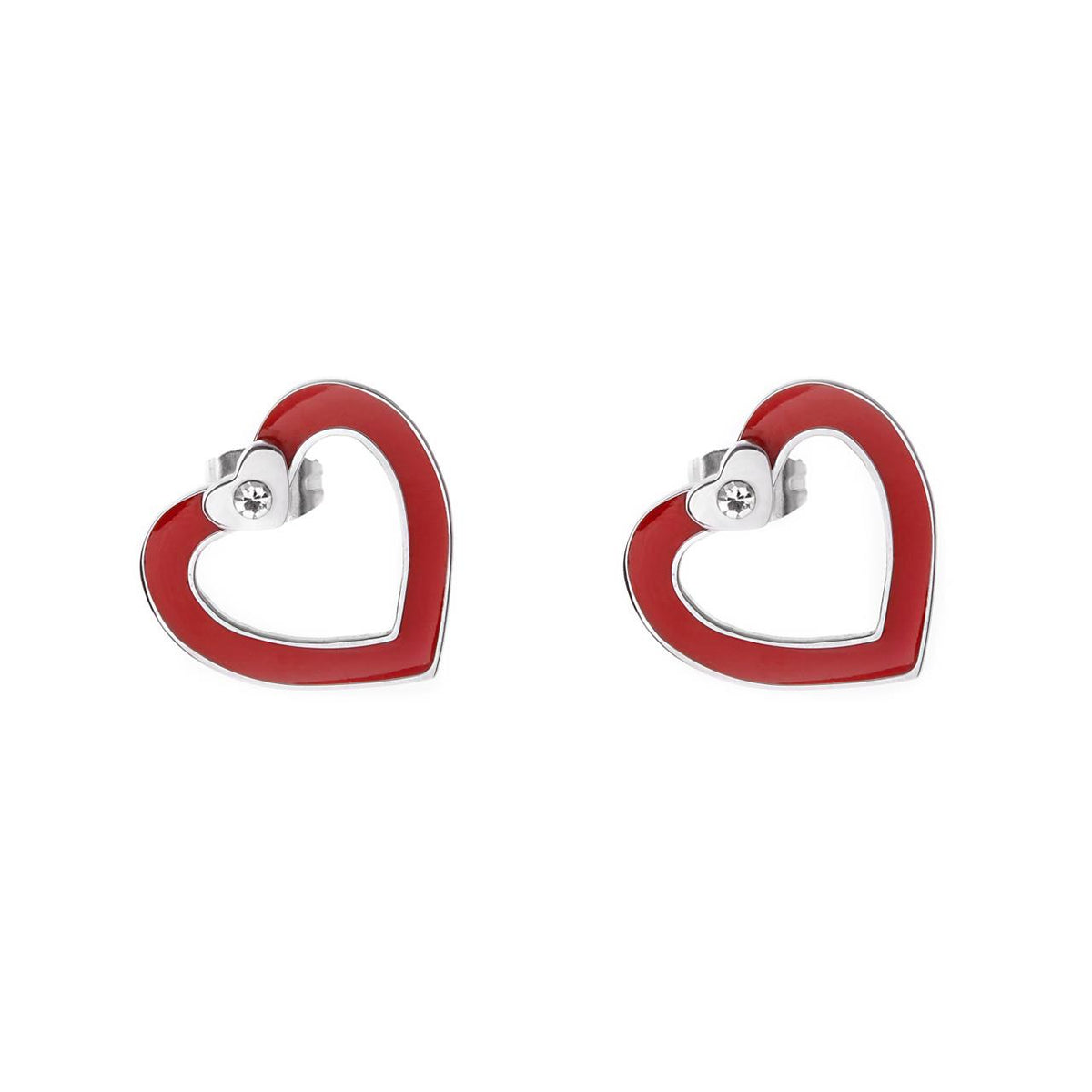 Joyful Sentiments Red Heart Earrings