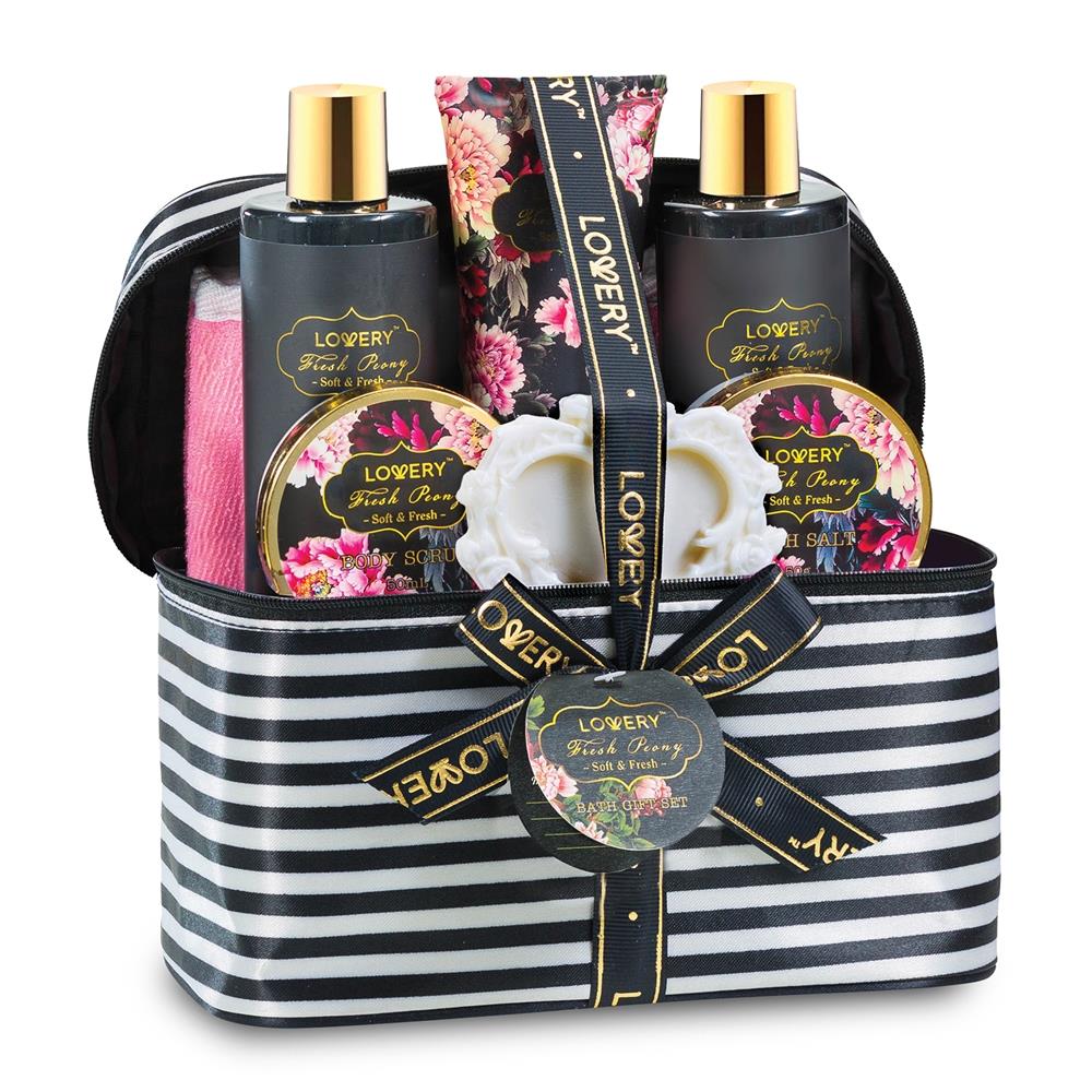 Lovery Fresh Peony Spa Gift Basket Size 10 pieces