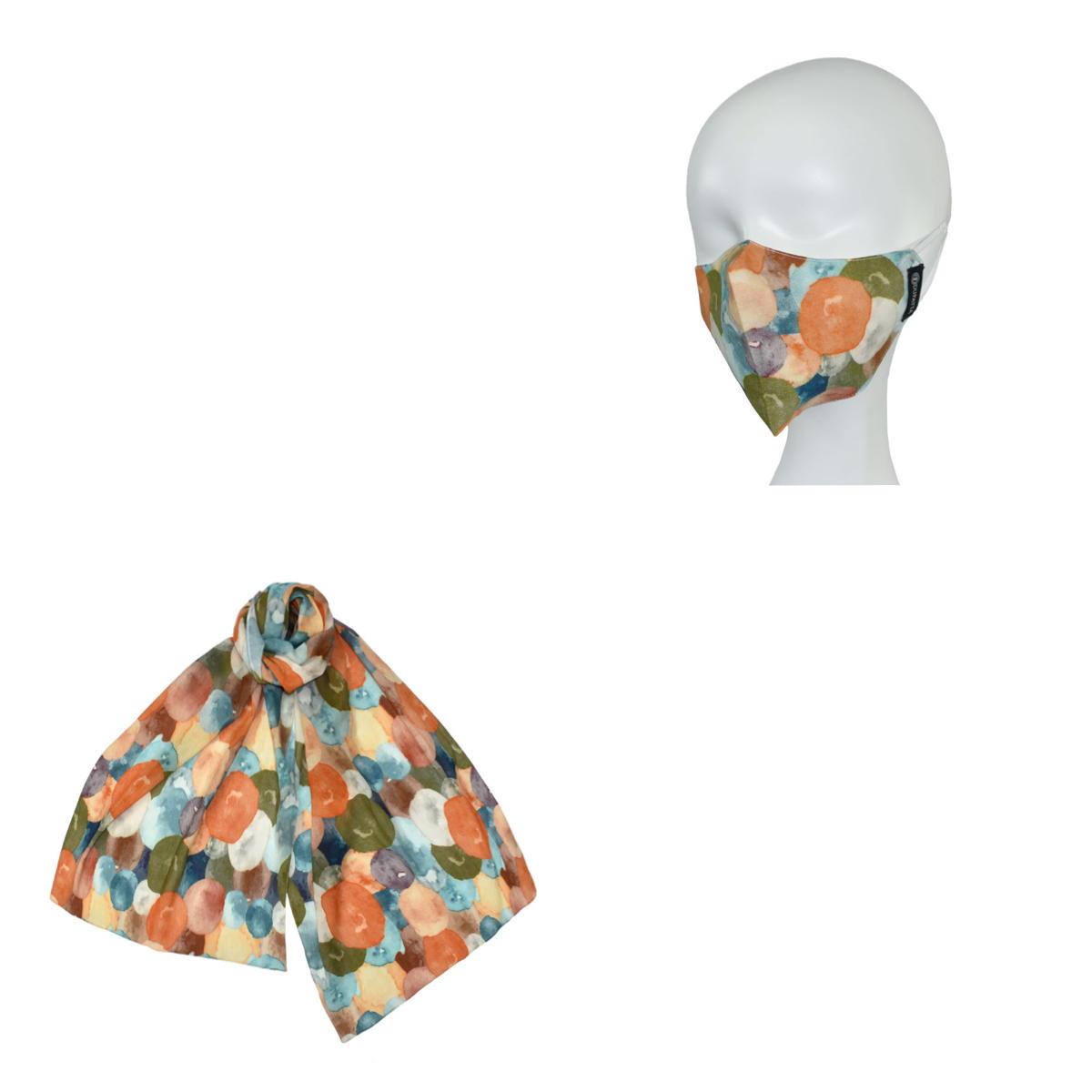 Dupatta Designs Zola Dotted Scarf With Matching Facemask