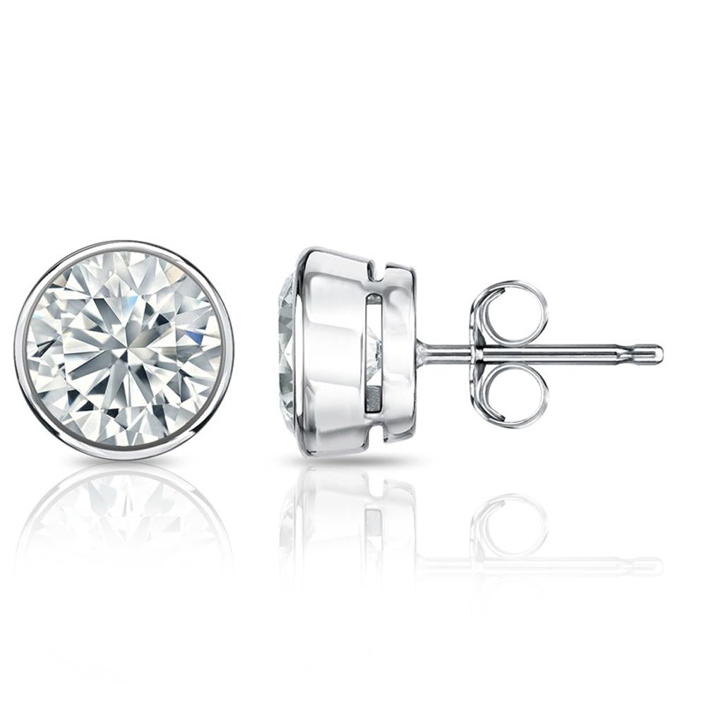 Prestige Boutique Diamonds Bezel-Set Lab Grown Diamond Stud P-Back Size 0.50 TCW