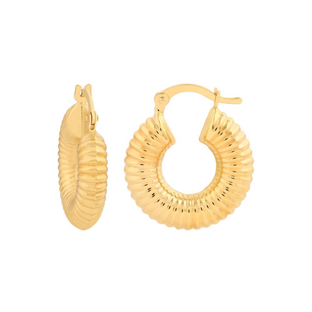 HAWLEY ST Textured Round Hoop Earrings