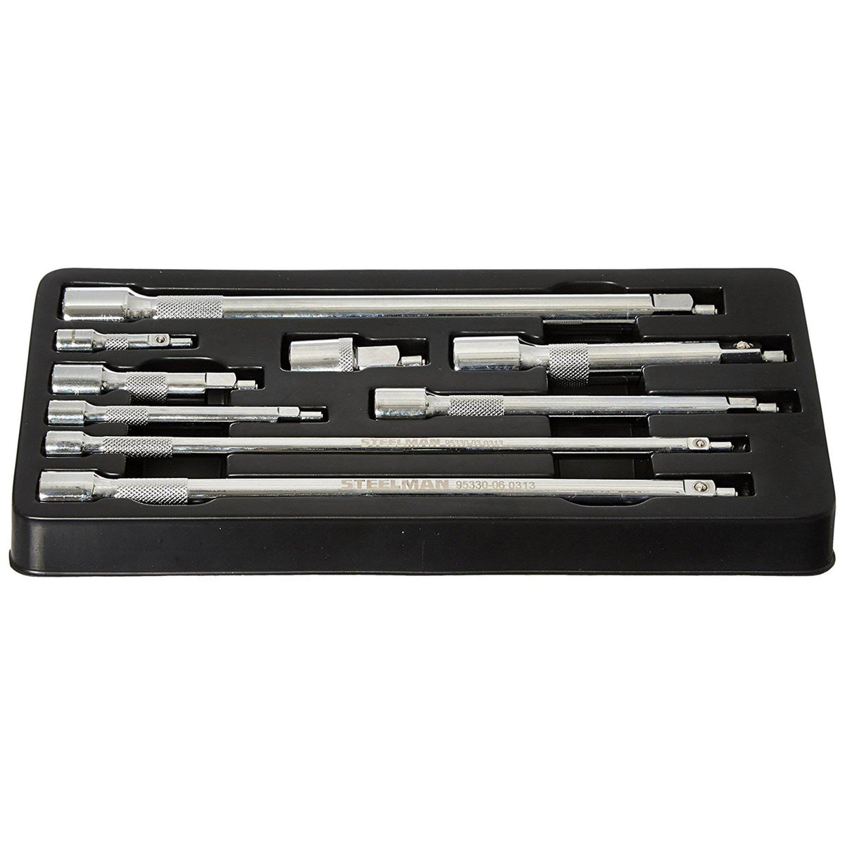 JS Products Steelman 9pc Magnetic Extension Set, 1/4, 3/8, and 1/2" Drive
