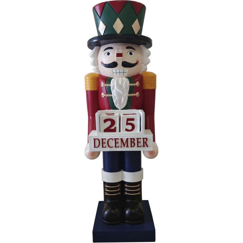 Fraser Hill 60-inch Fiberglass Nutcracker Figurine with Music and Countdown