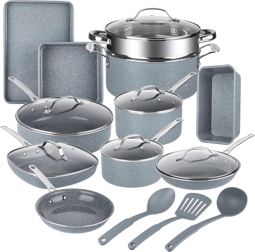 GraniteStone Cookware Ceraluxe Ceramic Set (Express) Size 20 Pieces