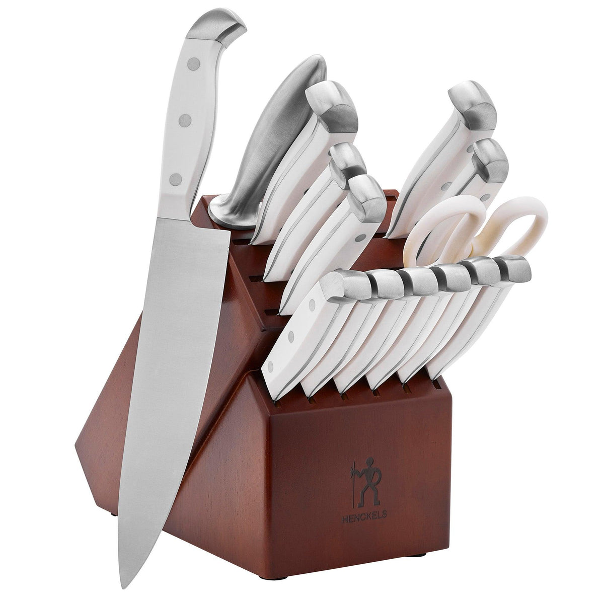 Henckels Statement 15pc Knife Block Set w/ White Handles