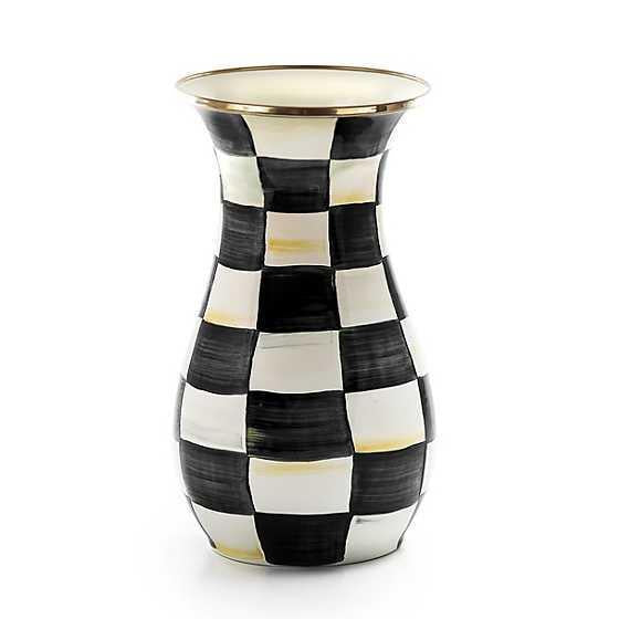 MacKenzie-Childs Violet Check Tall Vase