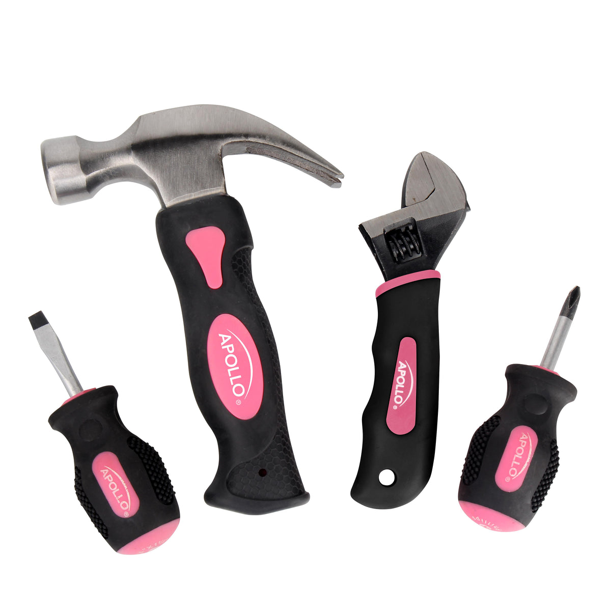 Apollo Tools 4 Piece Stubby Set - Pink