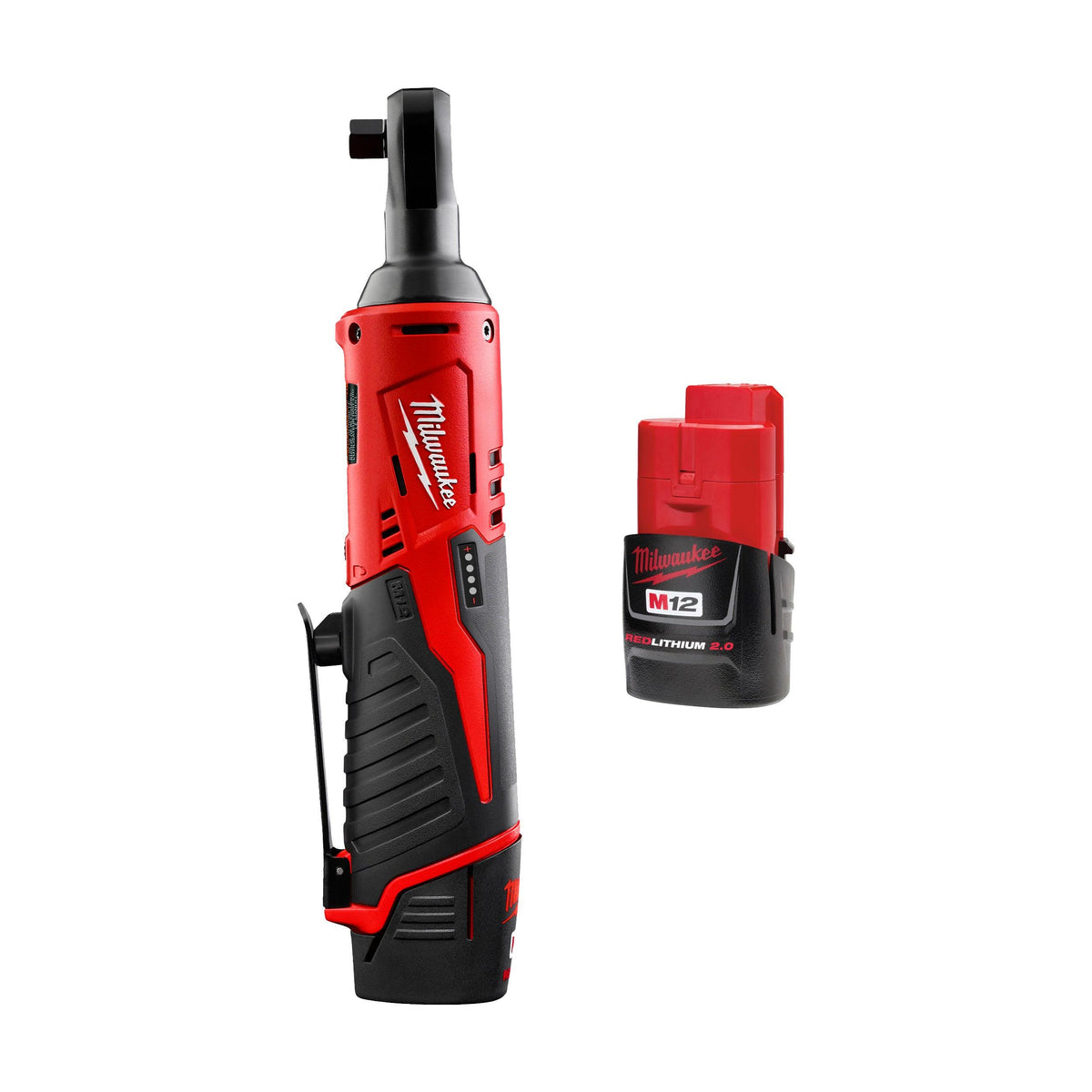 Milwaukee M12 Cordless 3/8" Ratchet Kit w/ BONUS M12 Battery