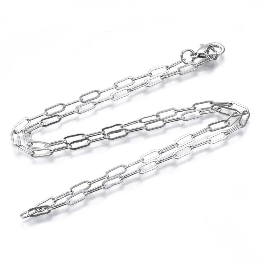 DKD Petite Paperclip Silver Necklace