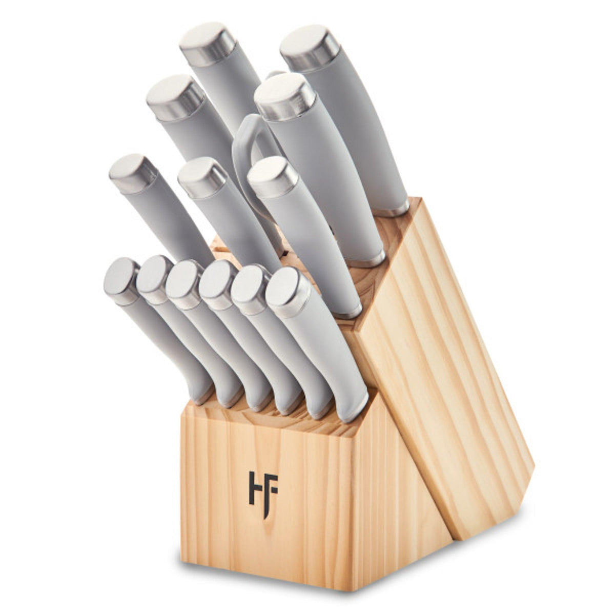 Hampton Forge Epicure 15pc Knife Block Set Cool Gray