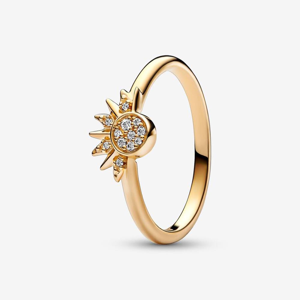 Pandora Celestial Sparkling Sun Ring Size 9