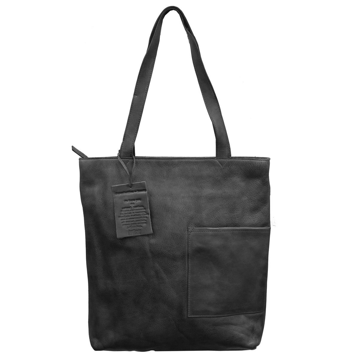 Latico Leathers Leon Leather Tote/Shoulder Bag Black
