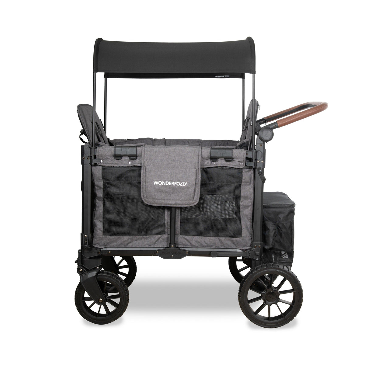 WonderFold W Luxe Pro Stroller Wagon - 2-Seater Charcoal Gray