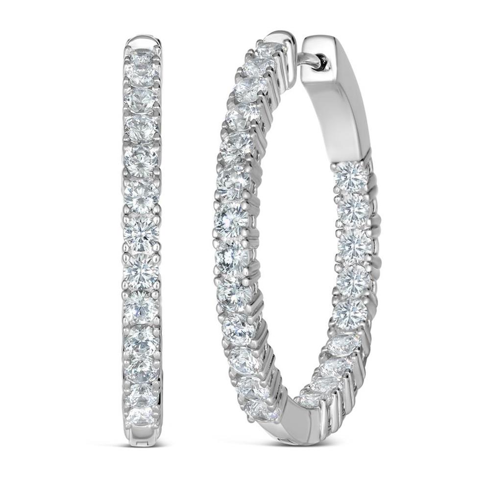 Anna Zuckerman Inside Out Crystalline Hoops Size 1.50 TCW