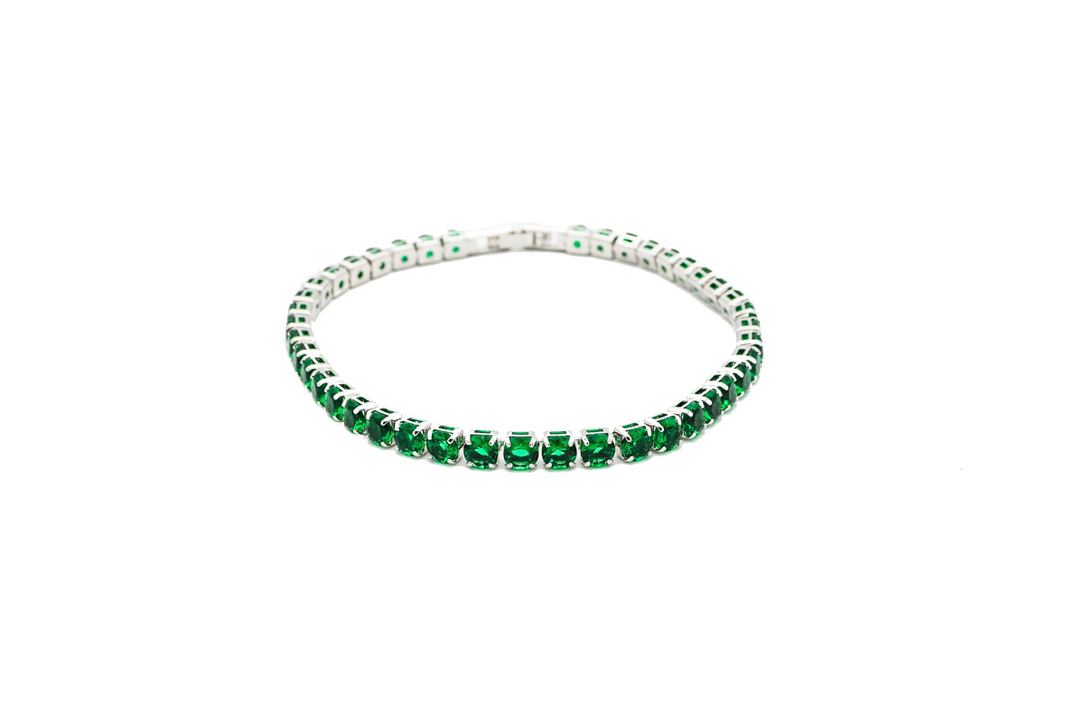 Completely Bella 7.5" Emerald Green CZ Tennis Bracelet