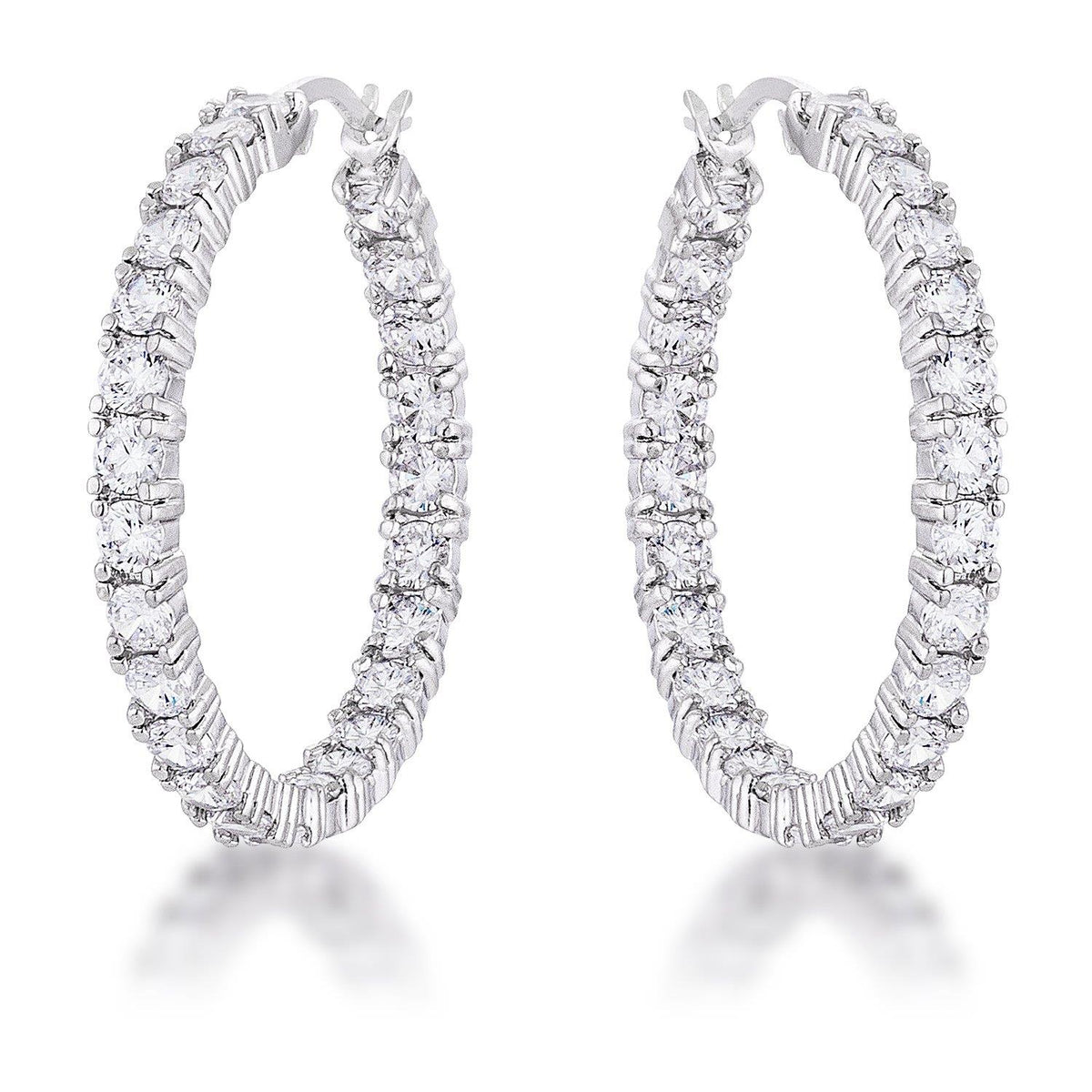 Completely Bella Inside Out Bling Hoop Earrings