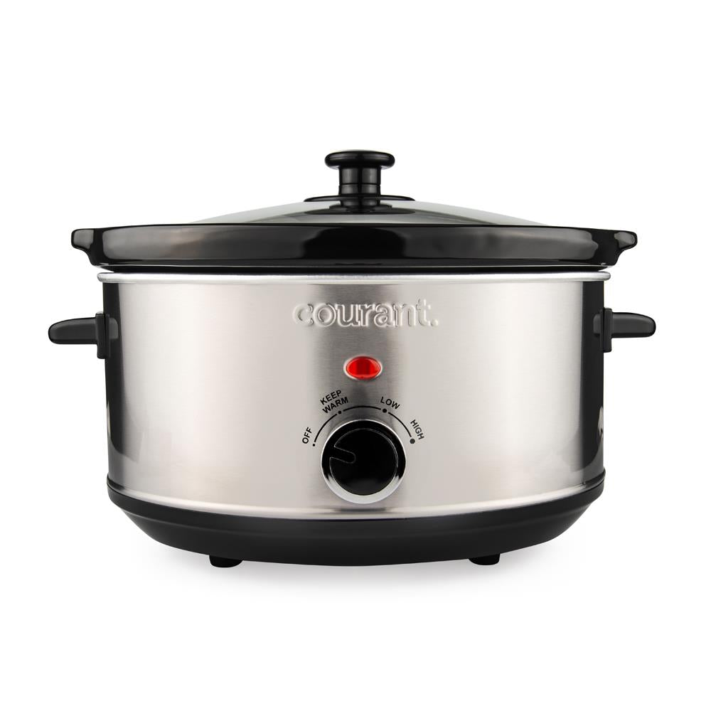 Courant 3.5 Quart Oval Slow Cooker, Stainless St