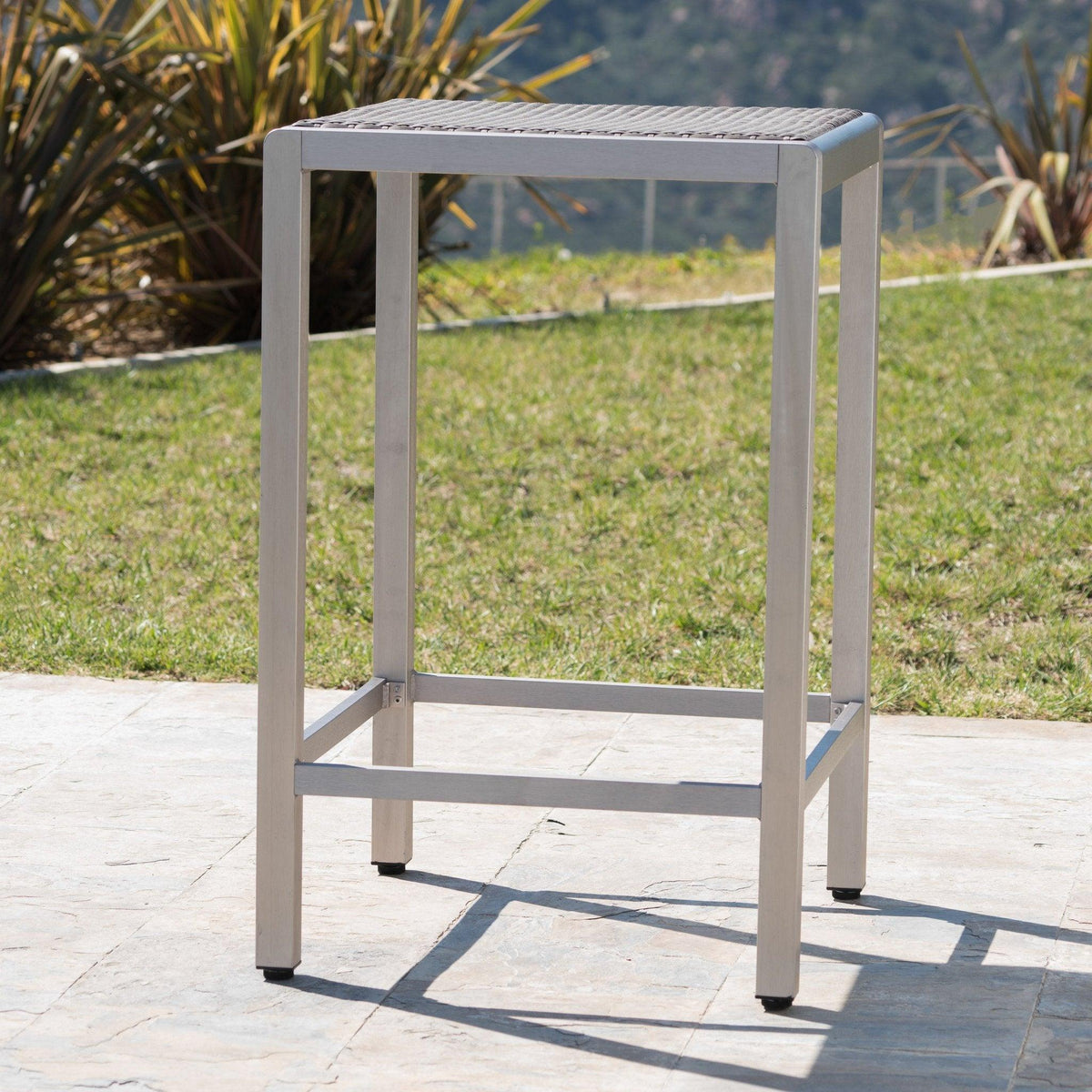 Stark Home Cape Coral Outdoor 5Pc Wicker Glass Top Bar Set