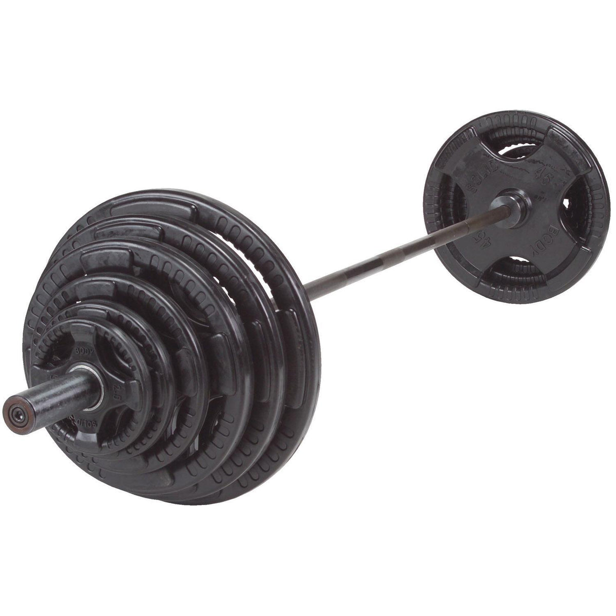 Body-Solid 300 lb Rubber Grip Olympic Olympic Set