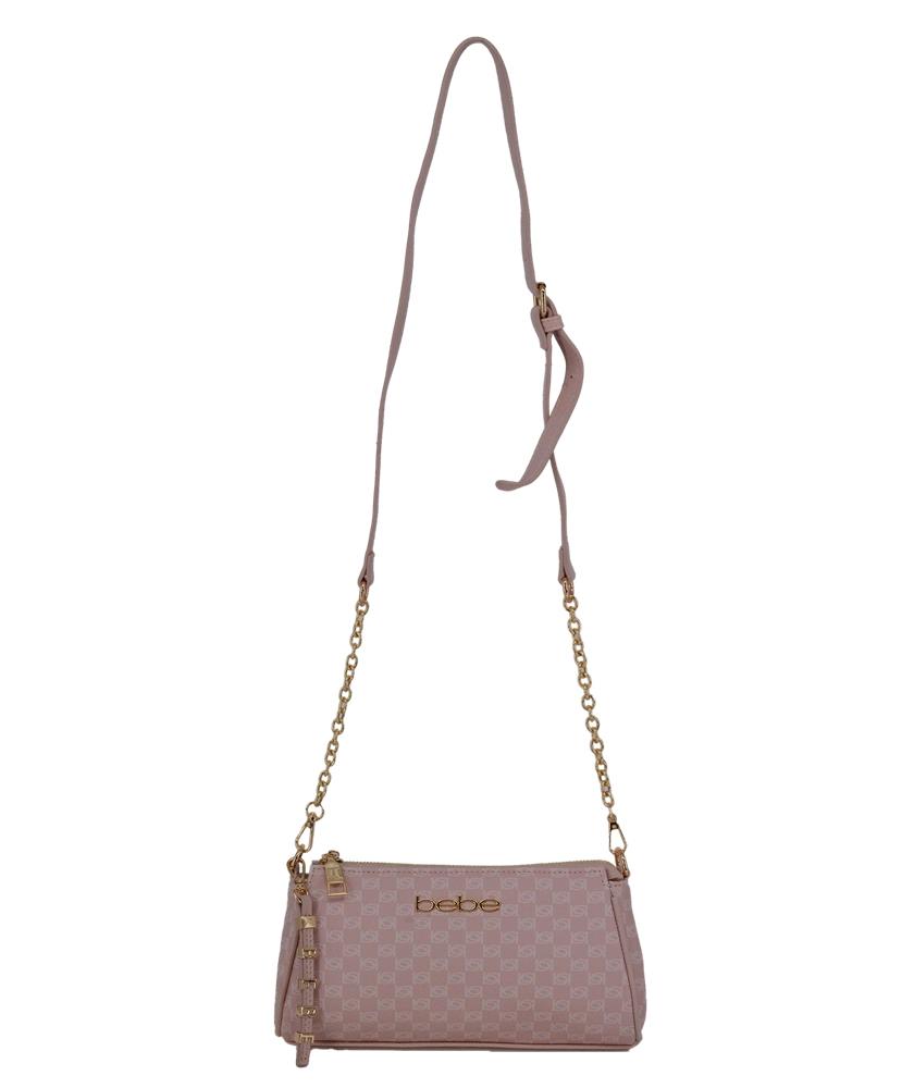 Bebe Adela Monogram Baguette Crossbody