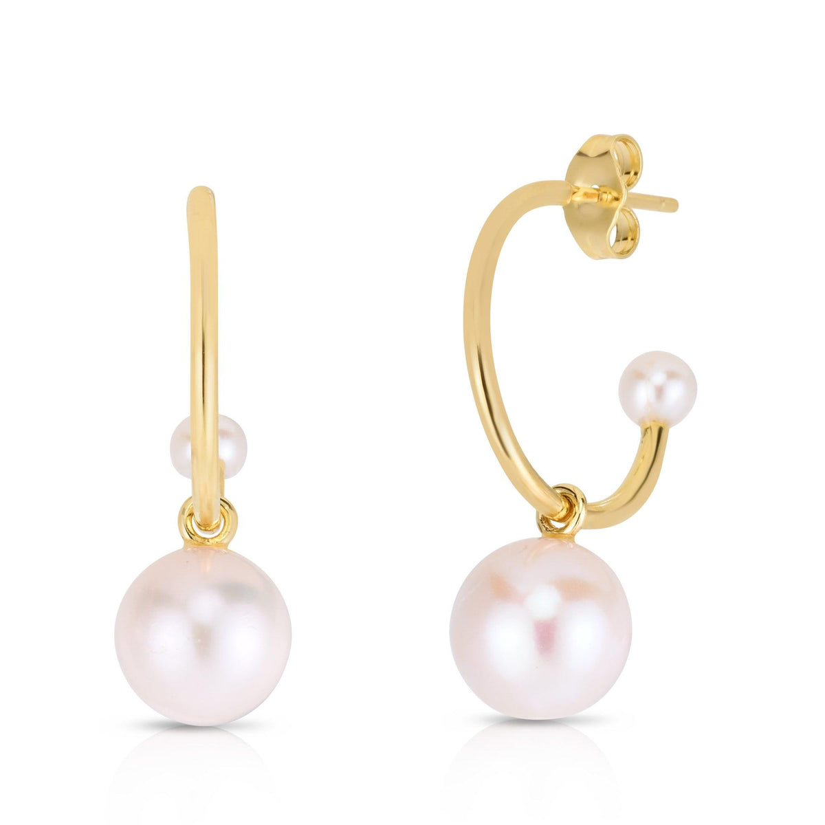Jilco Pearl Drop Earrings Gold