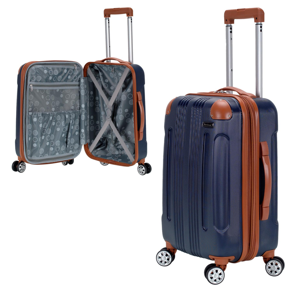 Rockland Luggage London ABS 20" Upright Spinner - Navy