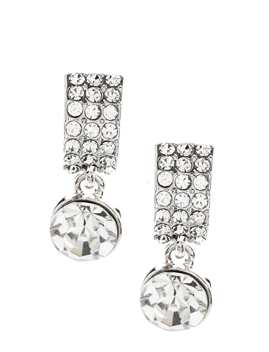 DKD MULTI-CRYSTAL DROP EARRINGS-Clear