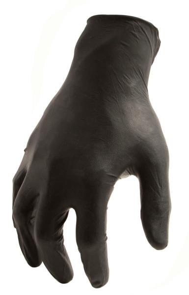 JS Products 212 Performance Latex Free Black Disposable 5mil Nitrile Gloves, MD (100 Count)