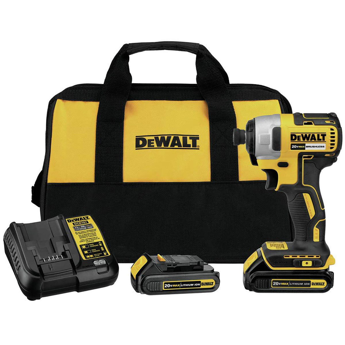 Computer Incentives DeWalt 20V MAX Brushless Cordless 1/4 in. Impact Driver Kit