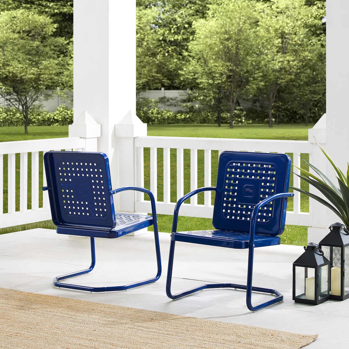Crosley Outdoor Bates 2Pc Retro Outdoor Chair Set